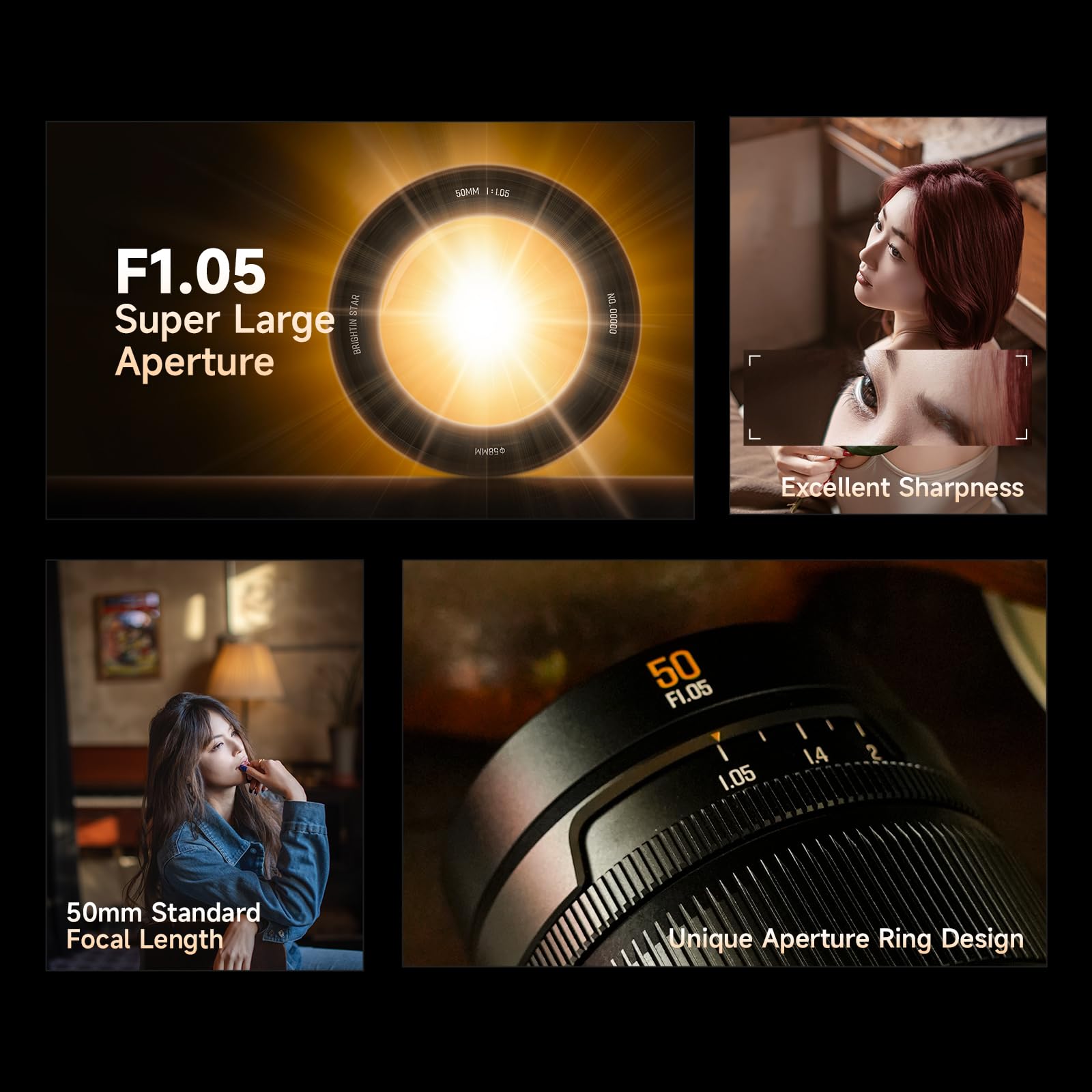 Amazon.co.jp: Brightin Star MF 50mm F1.05 フルフレームレンズ Nikon